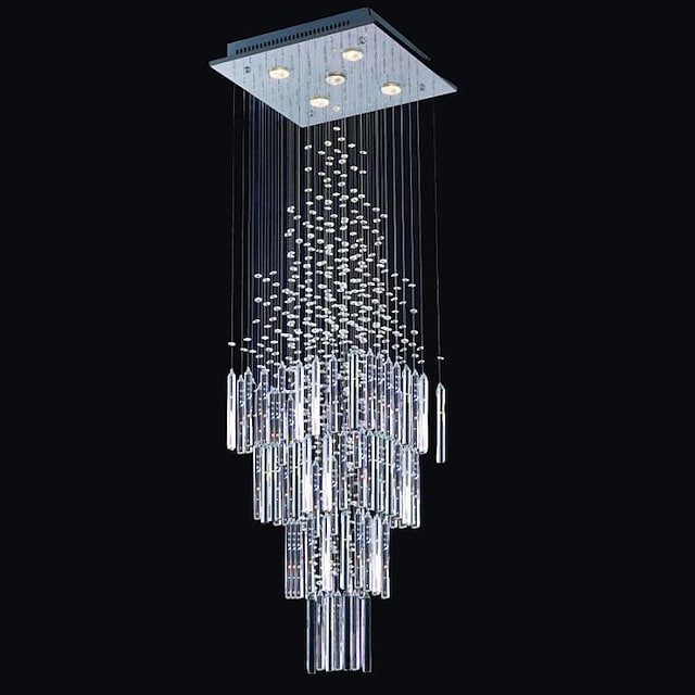 lustre de cristal moderno para luz de teto para escada luzes de escada luxo hotel villa penteadeira quarto Lâmpada pendurada no teto