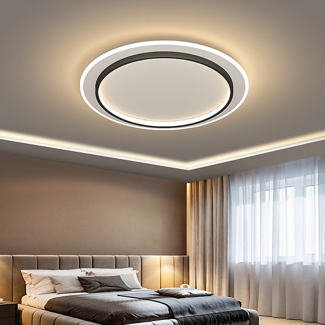 luz de teto 45cm globo dimerizável projeto círculo luzes embutidas estilo artístico rílico estilo formal estilo moderno preto artístico estilo nórdico